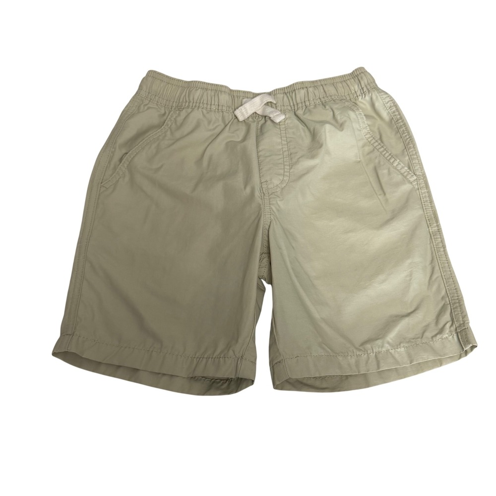 Lucky Brand Boys Khaki Chino Shorts Size S 8 Elastic Waist Drawstring Tan Casual